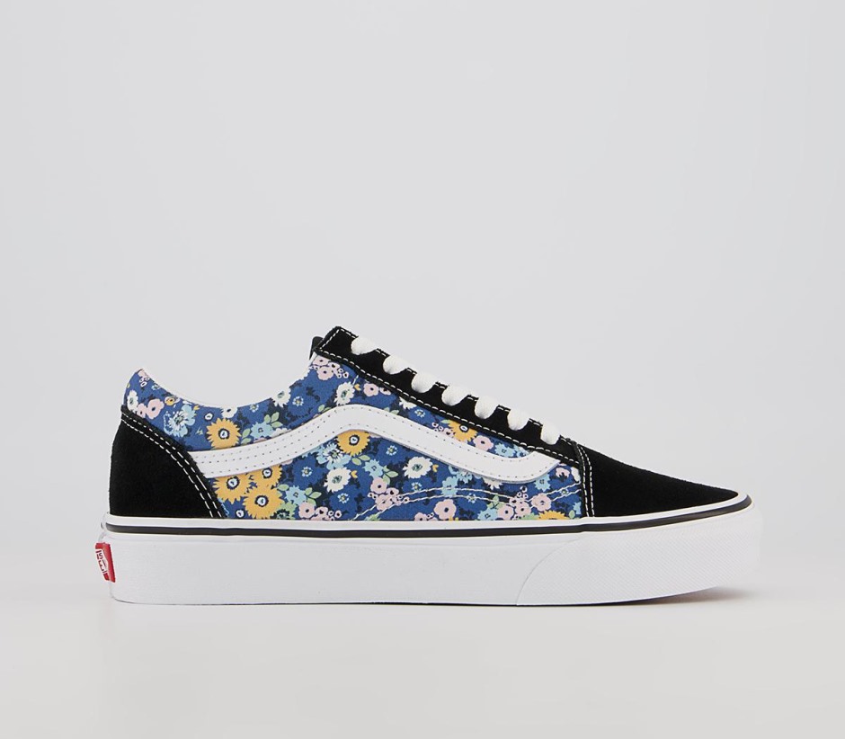 Vans Old School Vans פרחוני שחור ולבן