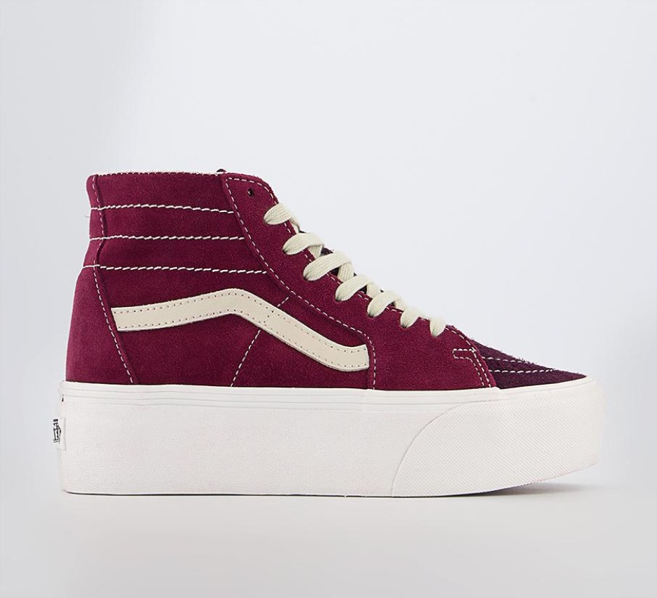Vans Sk8 Hi מתחדדים נעלי סטאקפורם Varisty זמש צהוב יציאה