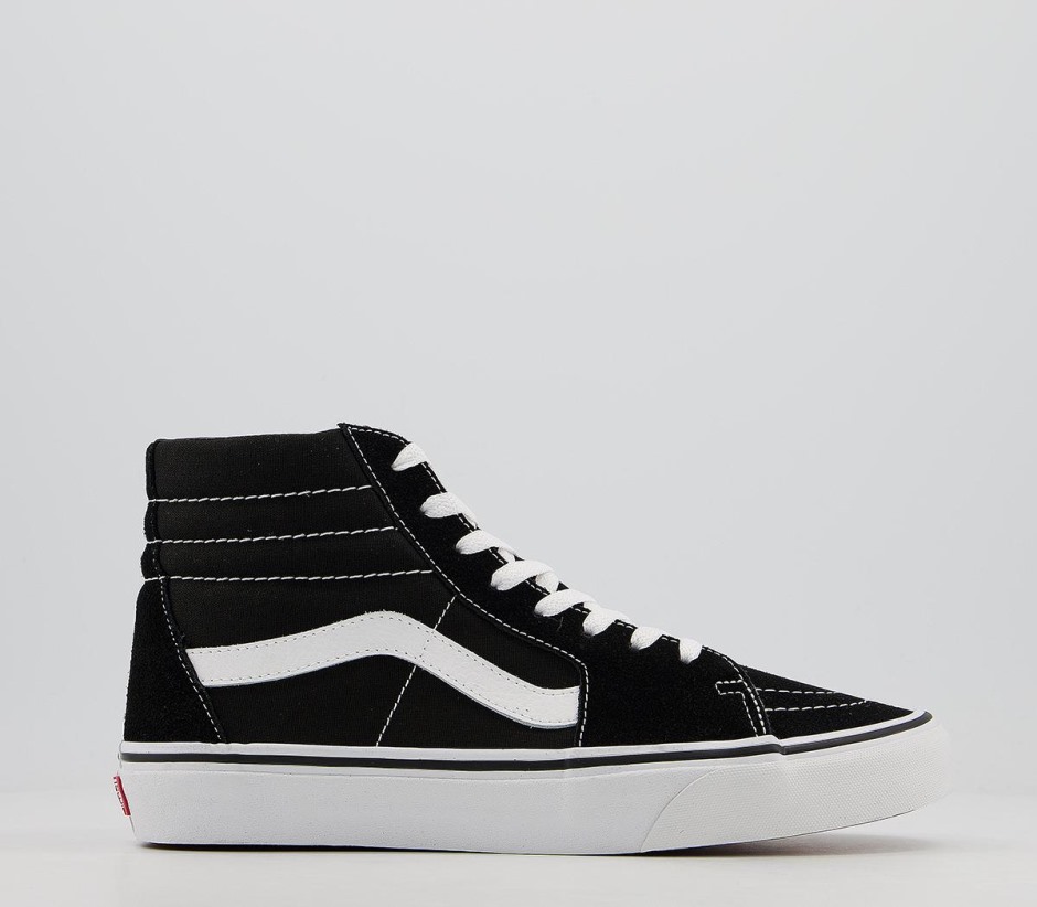 טנדרים של Vans Sk8 Hi בשחור ולבן
