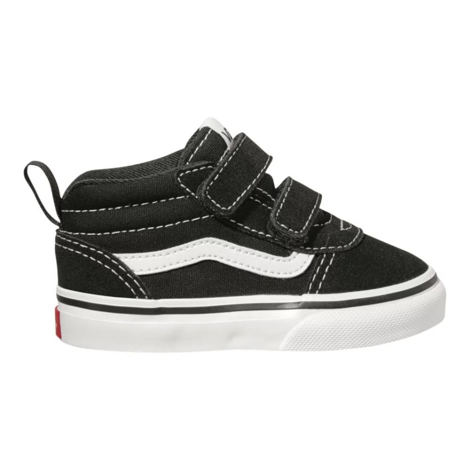 Vans Children's Toddler Ward V נעלי סקייט נעלי סניקרס לבנים בינוני שחור-לבן