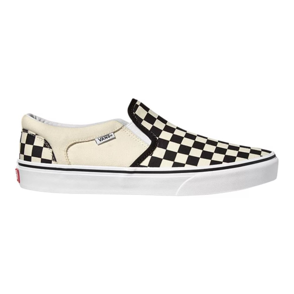 Vans גברים נעלי אשר סקייט נעלי ספורט קז'ואל החלקה קנבס שחור-טבעי