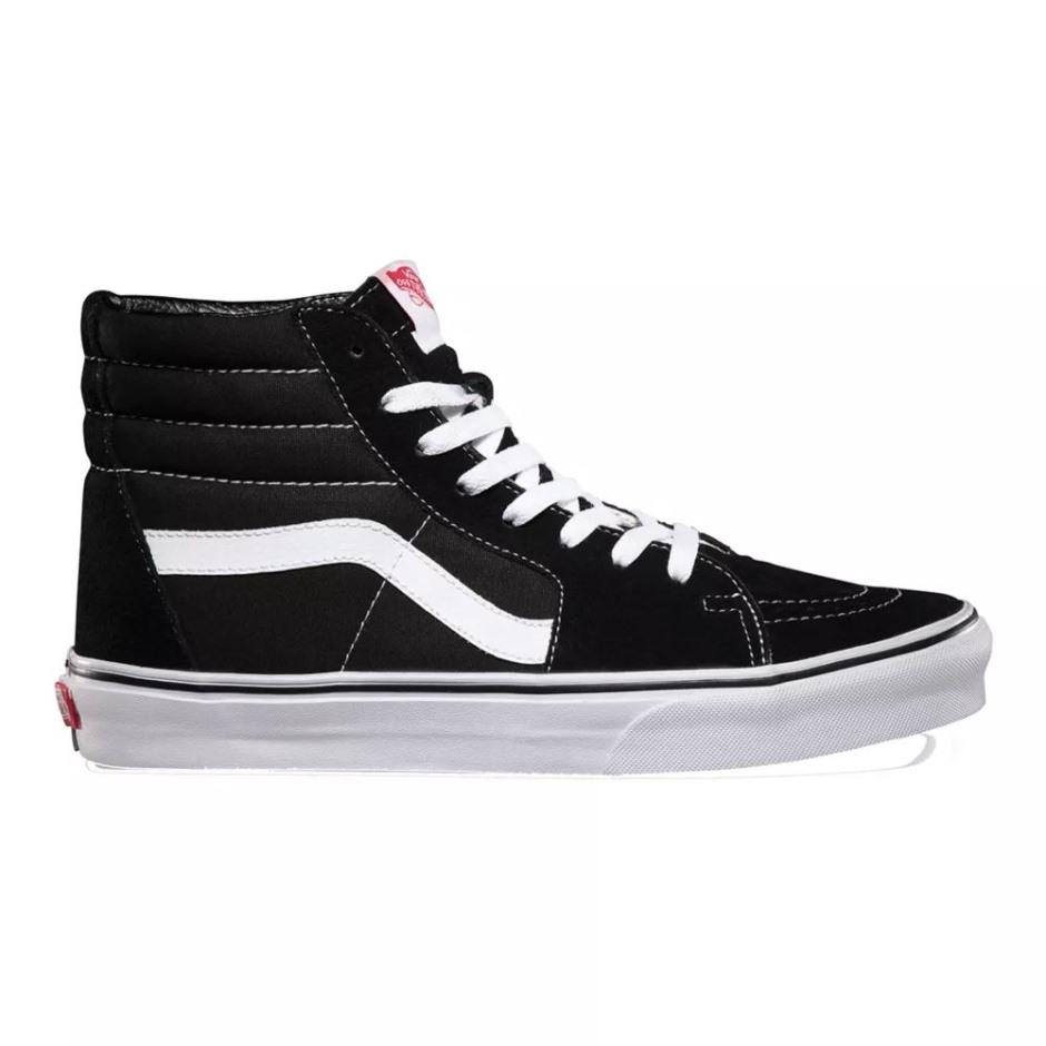 Vans Sk8 נעלי סקייט לגברים נעלי סניקרס גבוהות שחורות