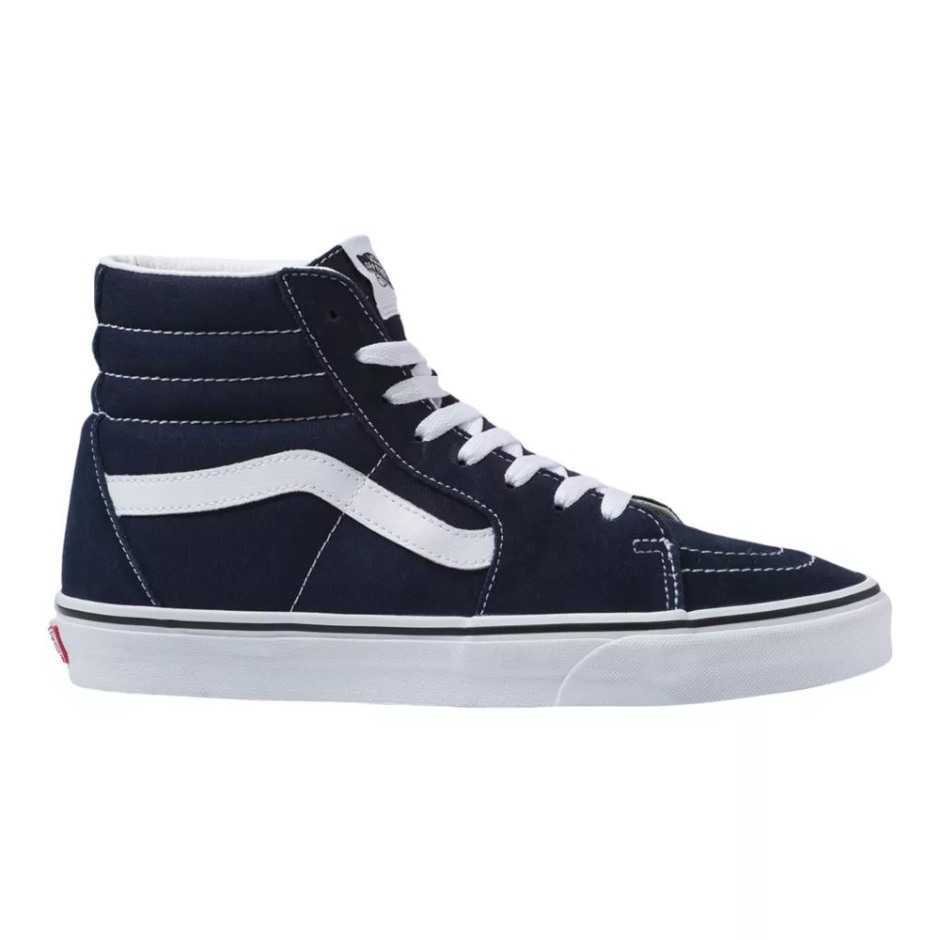 Vans גברים Sk8 נעלי סקייט נעלי סניקרס גבוה פריזאי לילה לבן