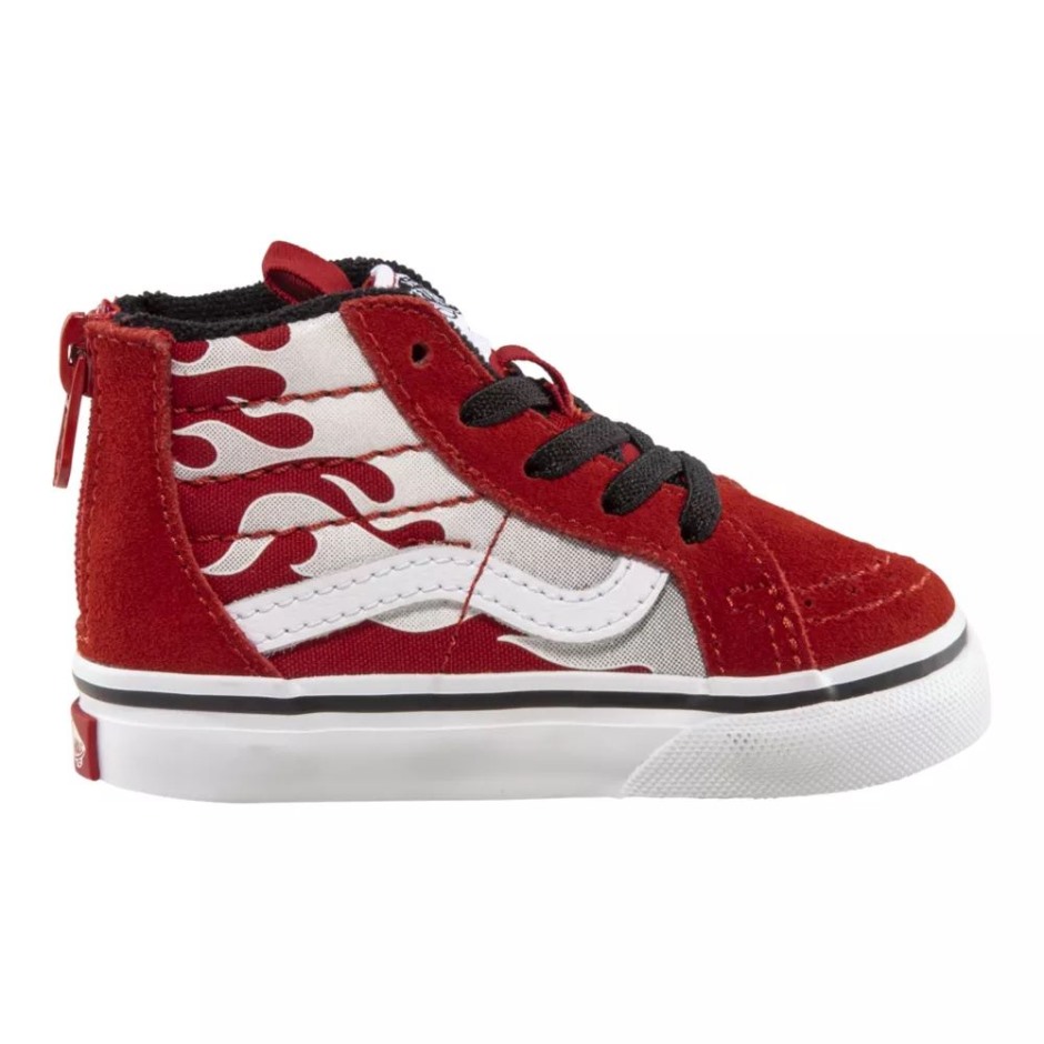Nelly Tandar לילדים של Tandar Sk8-hi Zip סקייט מרוצי אדום-שחור