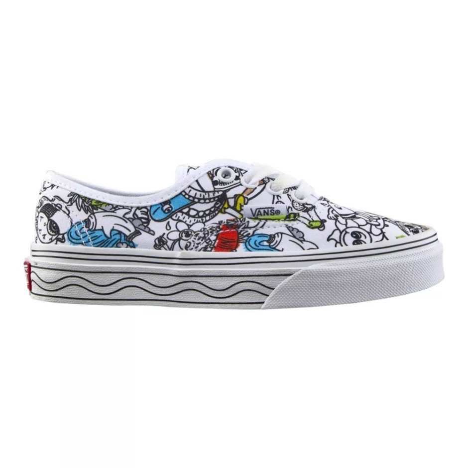 Vans X Crayola לילדים נעלי סקייט אותנטיות לפני בית הספר נעלי סניקרס נעלי ספורט נמוך לבנים תחתונים קז'ואל עשה זאת בעצמך - סקיצה בדרך שלך
