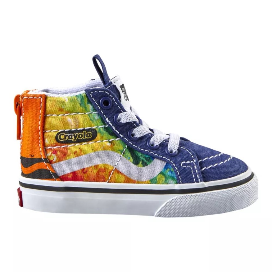Vans X Crayola לפעוטות נעלי Sk8-hi Zip סקייט לילדים Crayola Mashup Melt