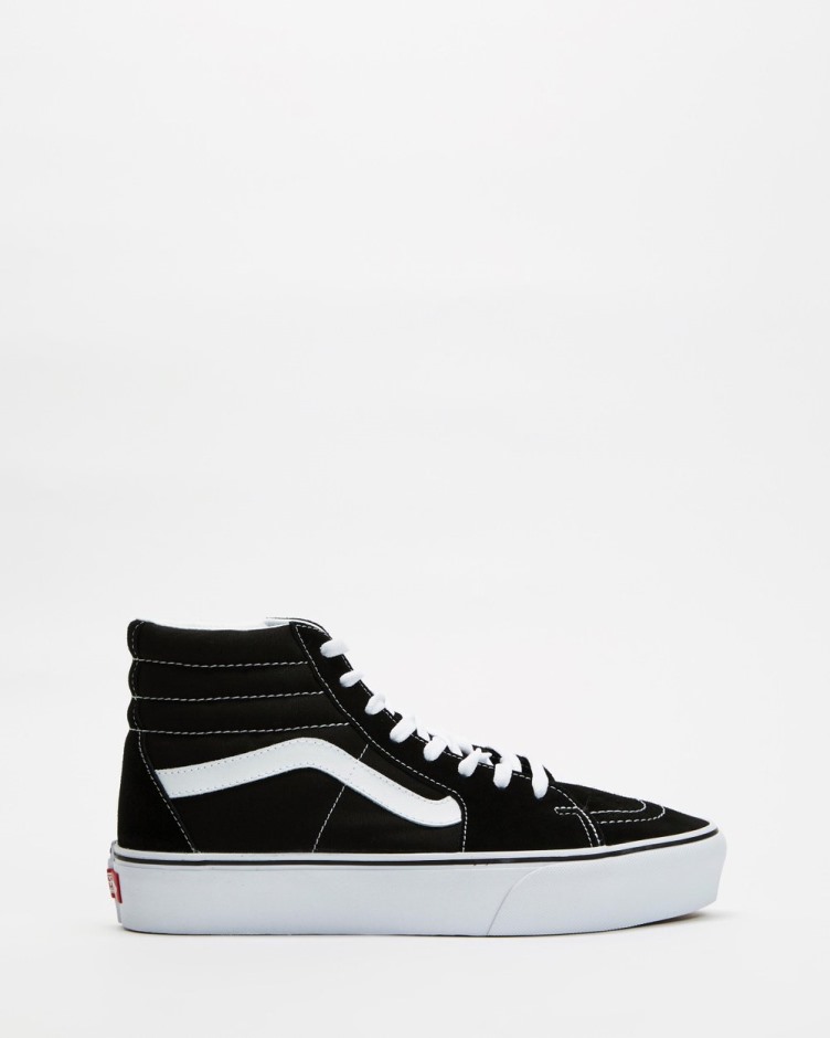 Vans Sk8-hi Platform 2.0 - יוניסקס שחור-לבן אמיתי