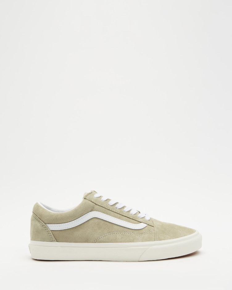 Vans Old School Pig זמש - יוניסקס מוס אפור-לבן שלג