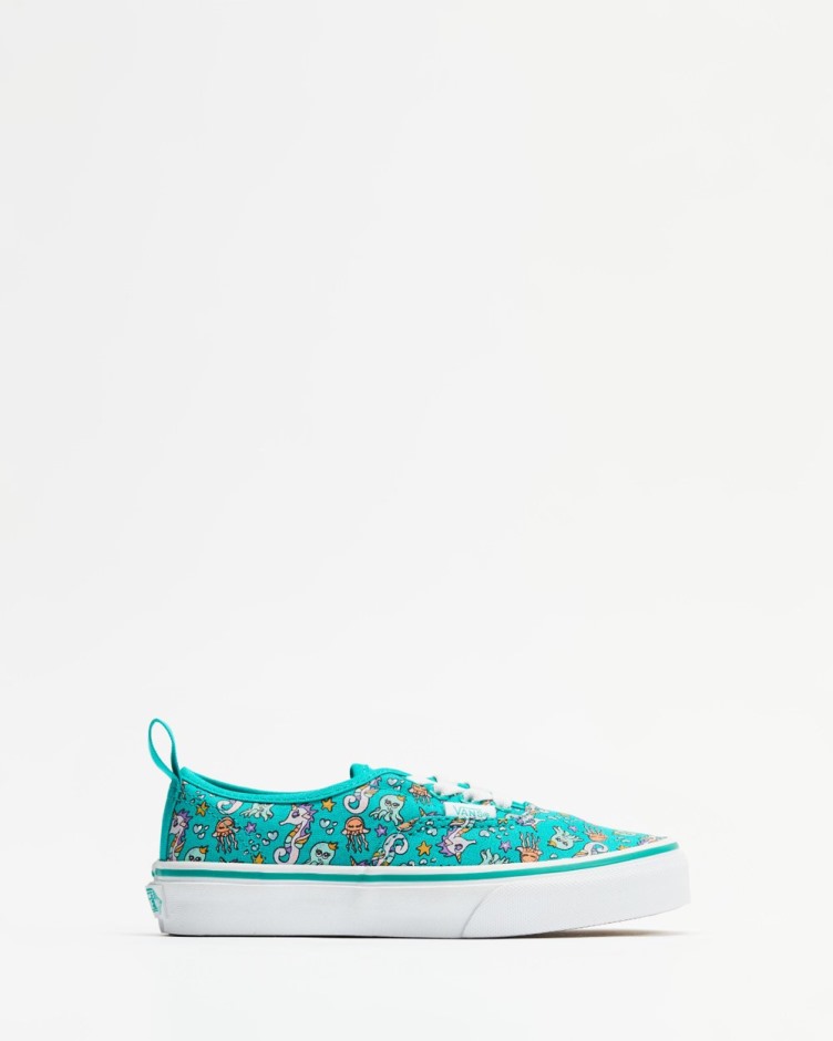Vans Lace Elastic Authentic - Kids Spectra ירוק-אמת לבן