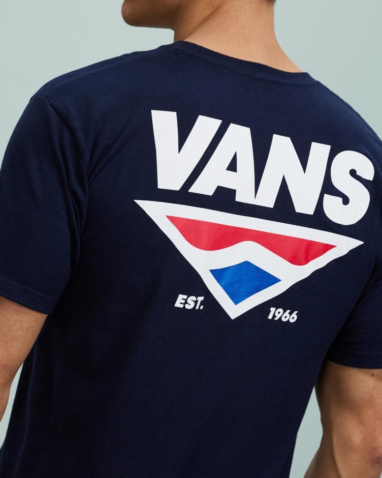 T-shirt עם שרוולים קצרים מסוג טנדר שיפר נייבי