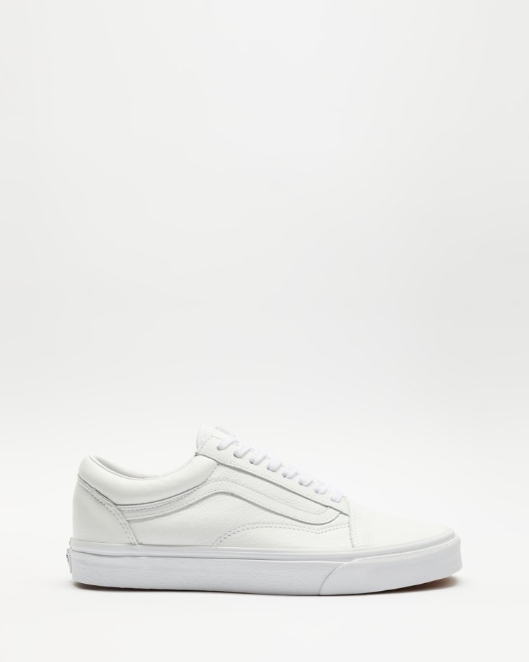 Vans Old School עור - יוניסקס לבן מונו