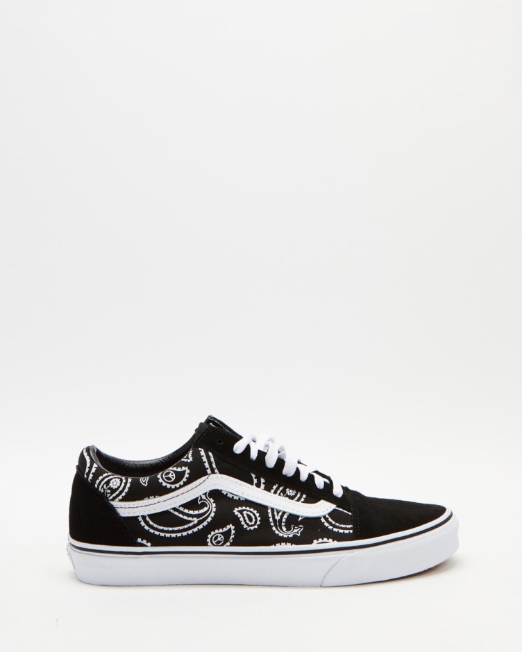 Vans Old School - יוניסקס שחור-לבן אמיתי