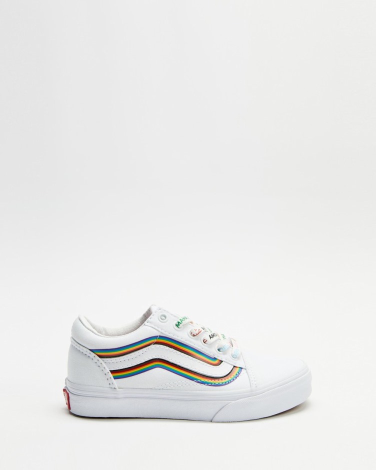 Vans Old School Pride - ילדים לבן-לבן אמיתי