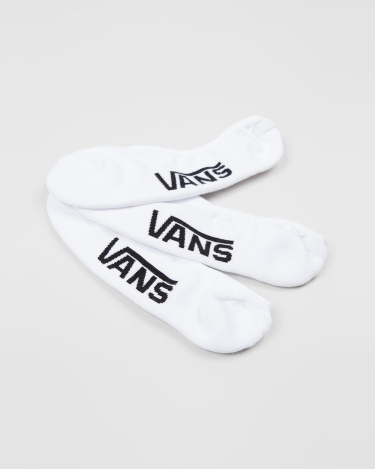 Vans Classic Super No-show 3-pack גרביים לבנים
