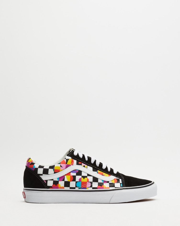 Vans Old School - יוניסקס פרחוני-לבן אמיתי