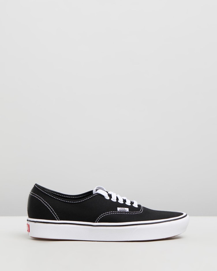 Vans Comfycush אותנטי - יוניסקס שחור-לבן מקורי