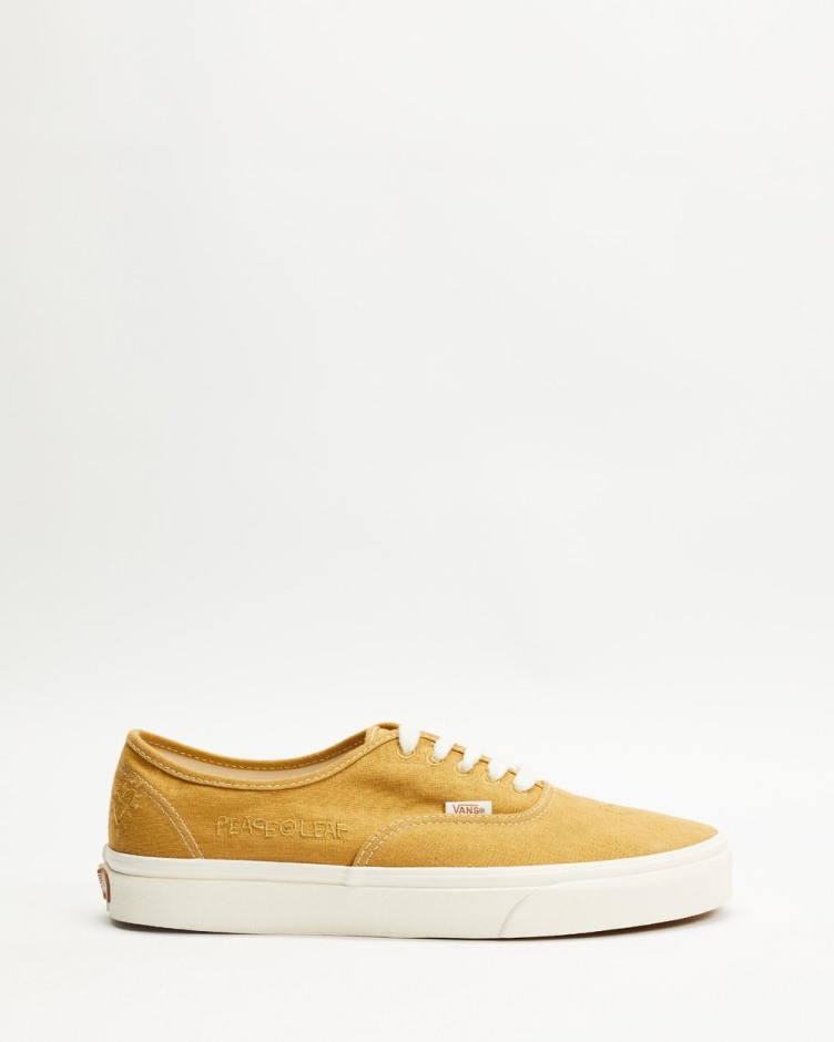 Vans Eco Theory נעלי אותנטיות חרדל זהב לבן אמיתי