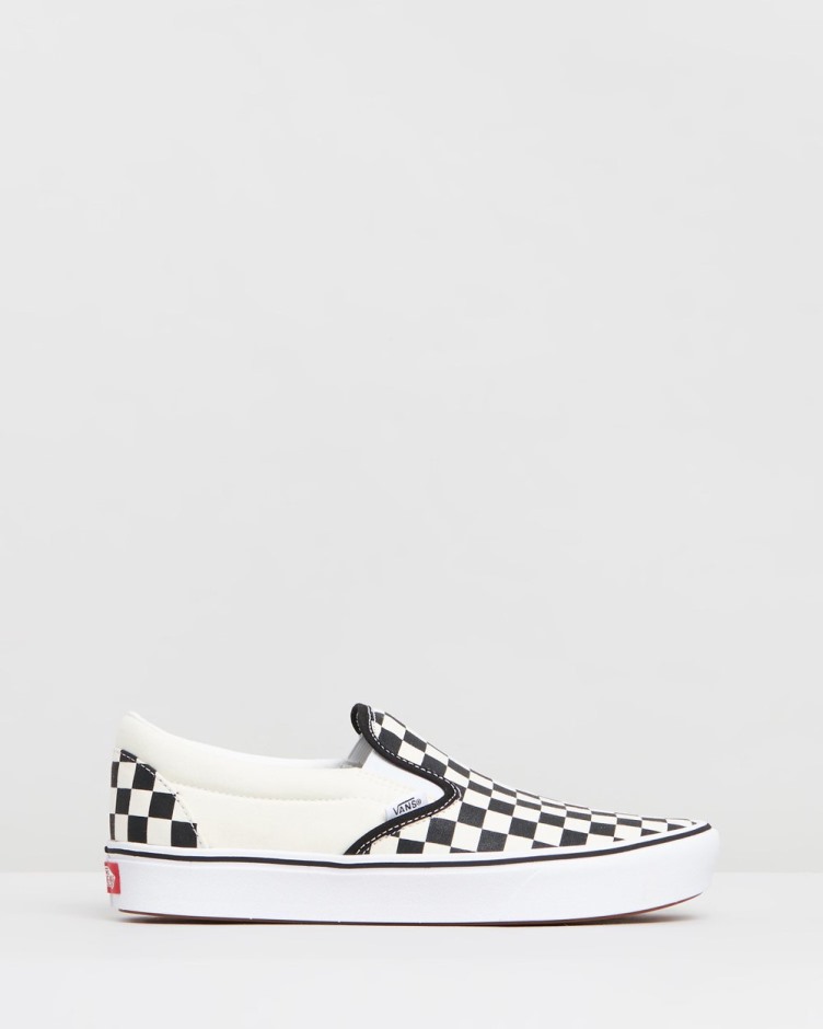 Vans Comfycush סליפ-און קלאסי - יוניסקס שחור-לבן אמיתי