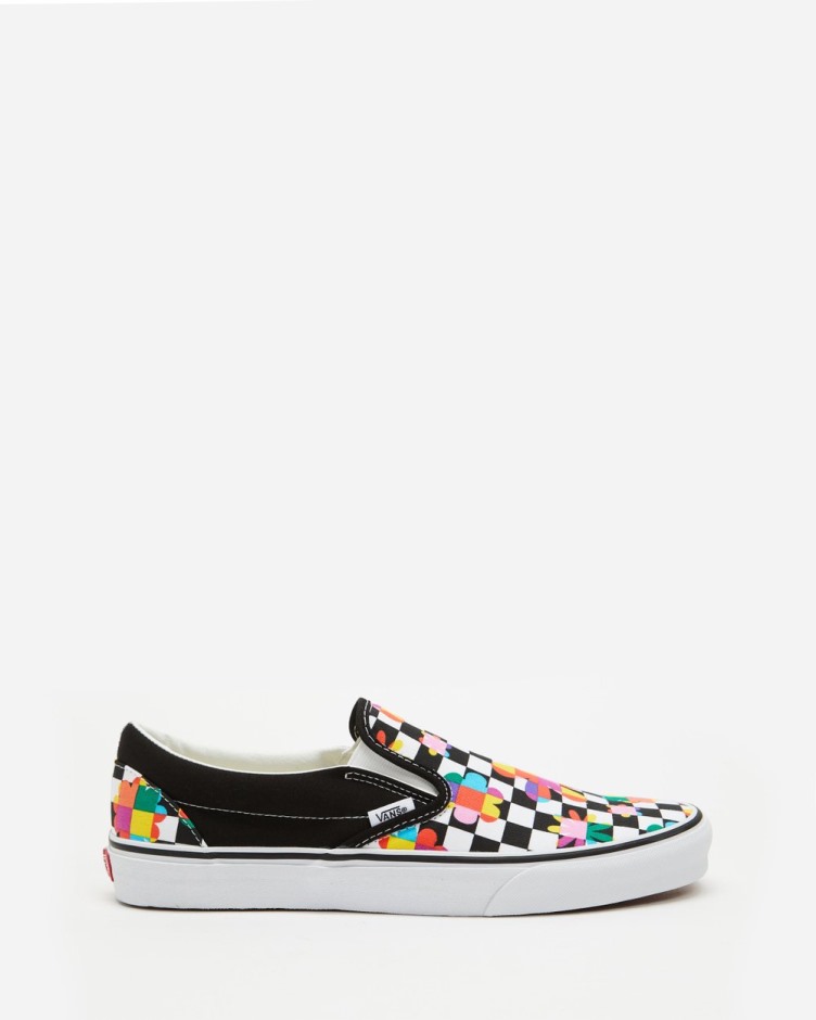 Tandrim DMK Floral Slip-on Classic - יוניסקס שחור-לבן אמיתי