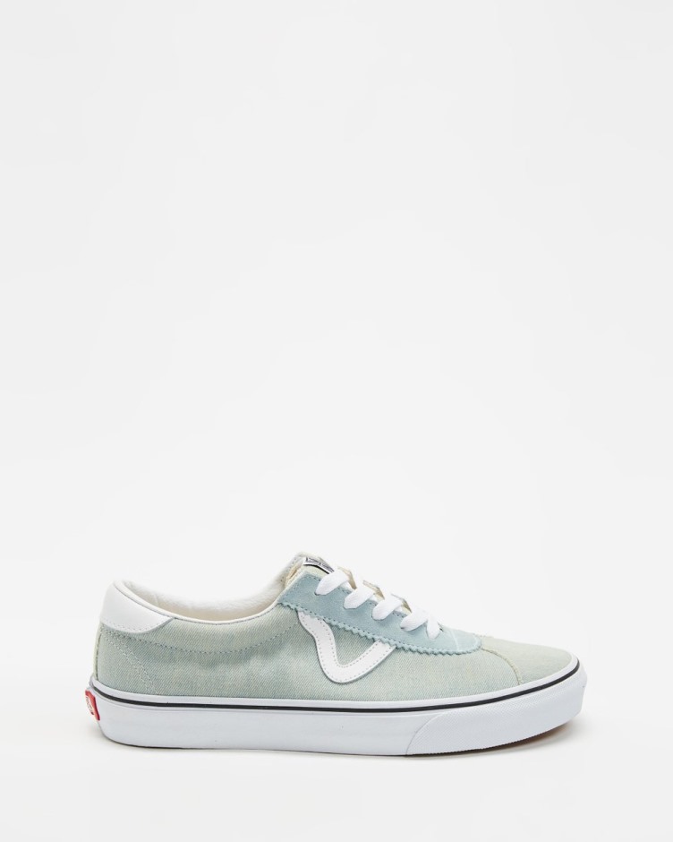 Vans Sport - ג'ינס דו-מיני שטוף לבן אמיתי